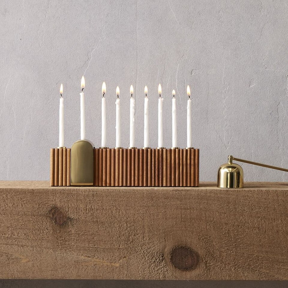 Wood Menorah Natural West Elm UK